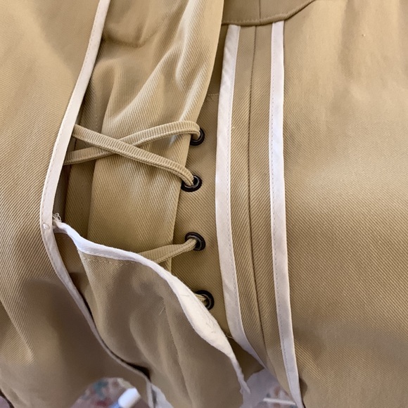 European designer Rene Lezard khaki zip up vest.  50% cotton, 50% modal. Size S - Picture 5 of 9